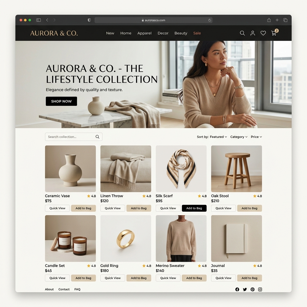 E-Commerce Platform store layout