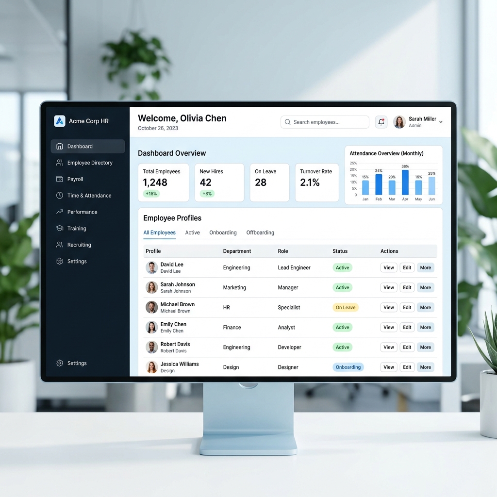 Employee HR Portal dashboard interface